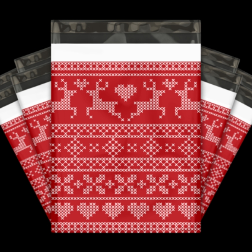 20 10x13 Christmas sweater designer polymailer